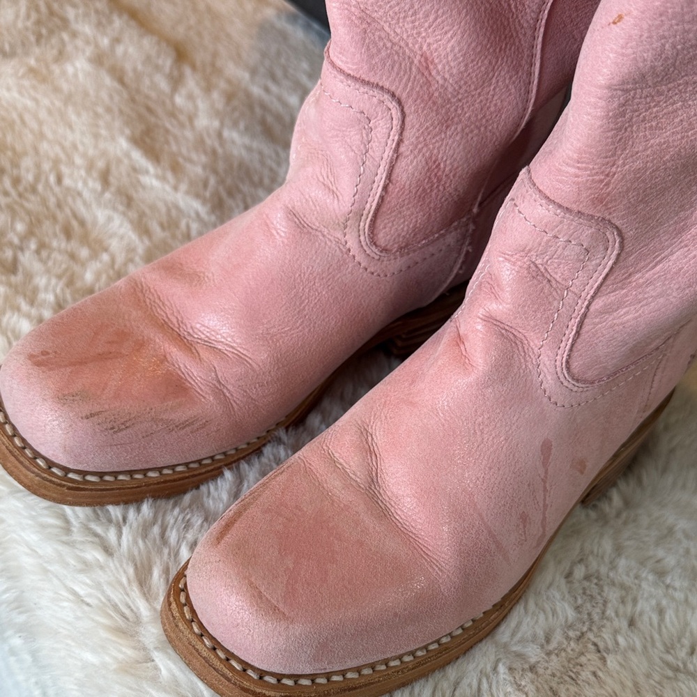 Frye Women's Pink Campus 14L Hardrock Leather 7.5 - Picture 7 of 16